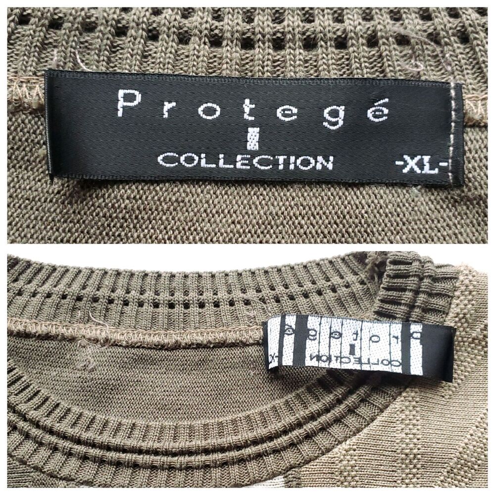 Vintage 90s Crewneck Sweater Mens XL Colorblock Acrylic Protege Collection USA - Picture 3 of 13